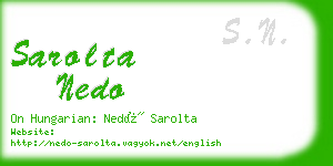 sarolta nedo business card